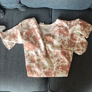 Cow Print Blouse